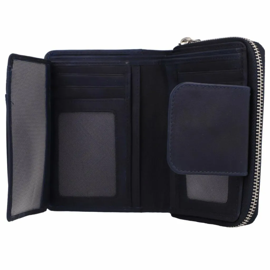 Jack Kinsky Damengeldbörsen Querformat<Aruba Geldbörse Leder 14 cm blau