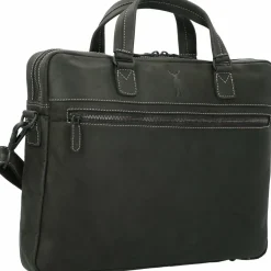 Discount Jack Kinsky Baltimore 8 Aktentasche Leder 40 cm Laptopfach anthrazit