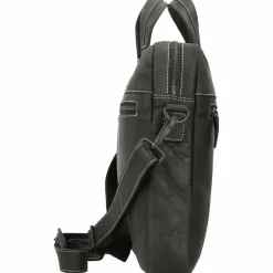 Discount Jack Kinsky Baltimore 8 Aktentasche Leder 40 cm Laptopfach anthrazit