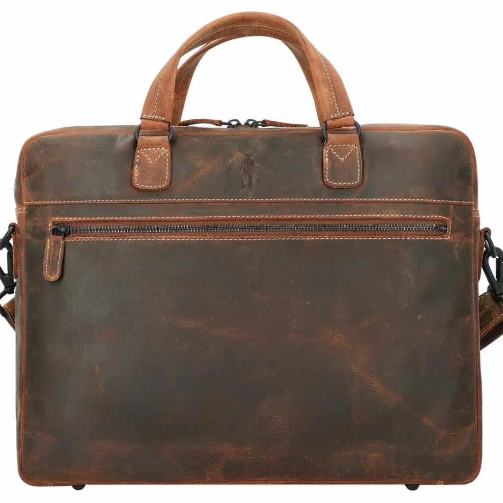 Jack Kinsky Laptoptaschen|Aktentaschen<Baltimore 8 Aktentasche Leder 40 cm Laptopfach cognac