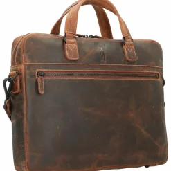 Jack Kinsky Laptoptaschen|Aktentaschen<Baltimore 8 Aktentasche Leder 40 cm Laptopfach cognac