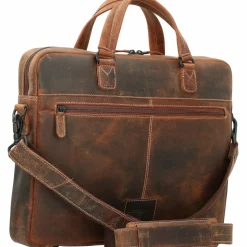 Jack Kinsky Laptoptaschen|Aktentaschen<Baltimore 8 Aktentasche Leder 40 cm Laptopfach cognac