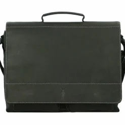 Jack Kinsky Baltimore 6 Aktentasche Leder 37 cm anthrazit