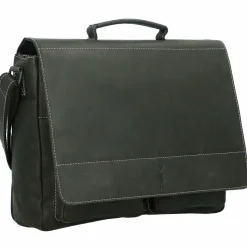 Jack Kinsky Baltimore 6 Aktentasche Leder 37 cm anthrazit