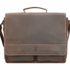 Jack Kinsky Aktentaschen<Baltimore 6 Aktentasche Leder 37 cm mokka