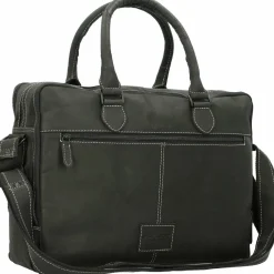 Outlet Jack Kinsky Baltimore 7 Aktentasche Leder 39 cm anthrazit