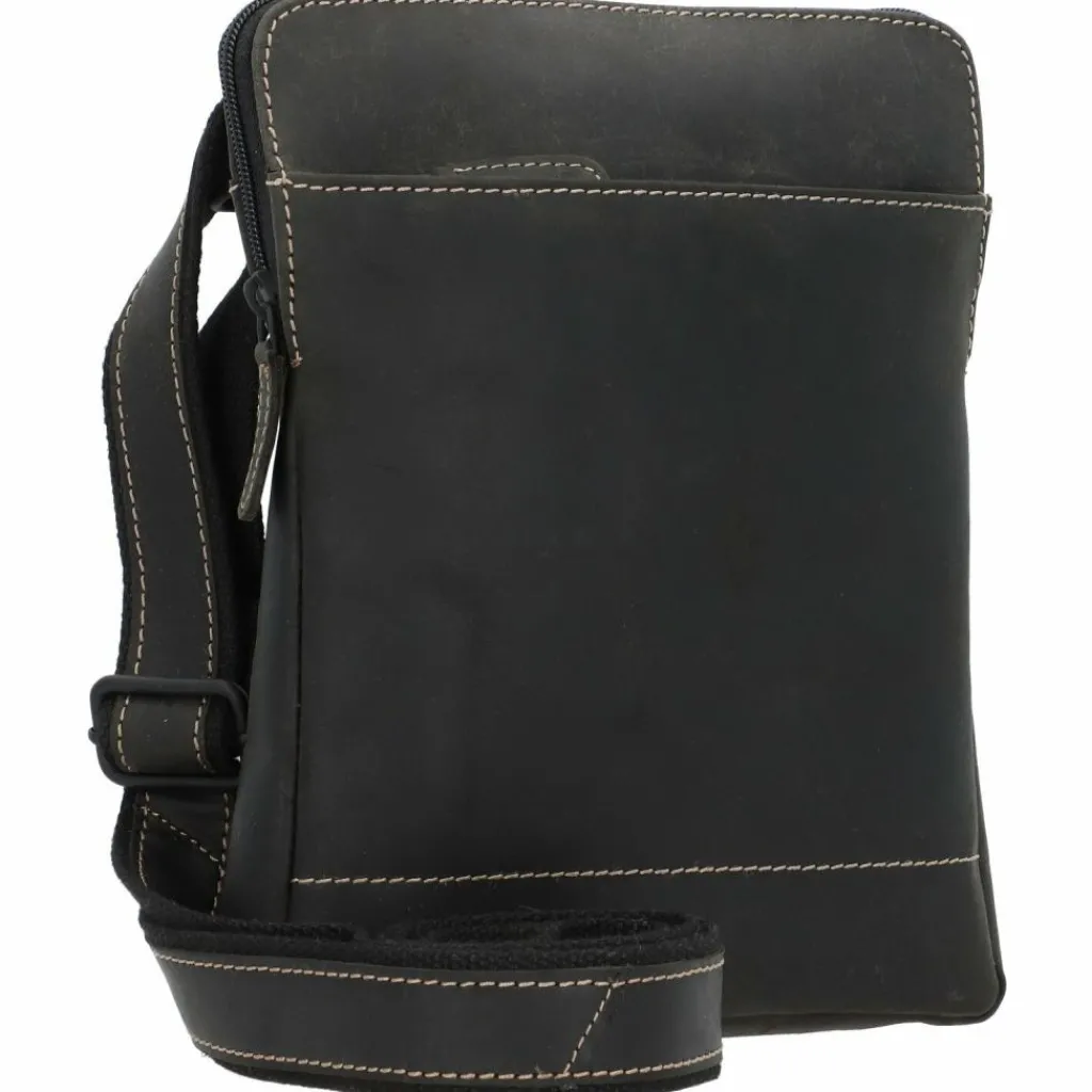 Jack Kinsky Umhängetaschen<Baltimore 24 Umhängetasche Leder 19 cm anthrazit