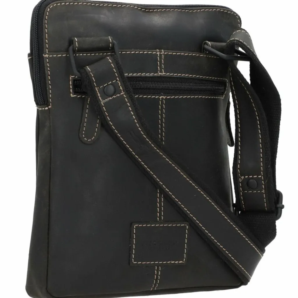 Jack Kinsky Umhängetaschen<Baltimore 24 Umhängetasche Leder 19 cm anthrazit