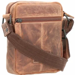 Jack Kinsky Umhängetaschen<Baltimore 1 Umhängetasche Leder 14 cm cognac