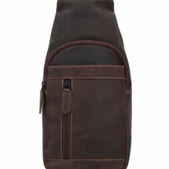 Jack Kinsky Umhängetaschen<Baltimore 17 Umhängetasche Leder 30 cm mokka