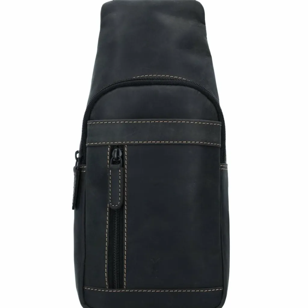 Jack Kinsky Umhängetaschen<Baltimore 17 Umhängetasche Leder 30 cm anthrazit