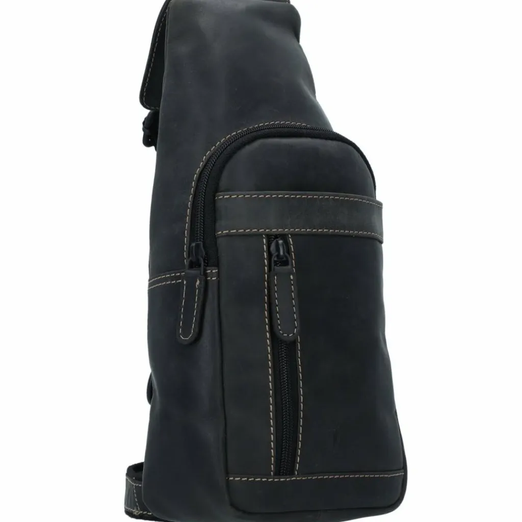 Jack Kinsky Umhängetaschen<Baltimore 17 Umhängetasche Leder 30 cm anthrazit