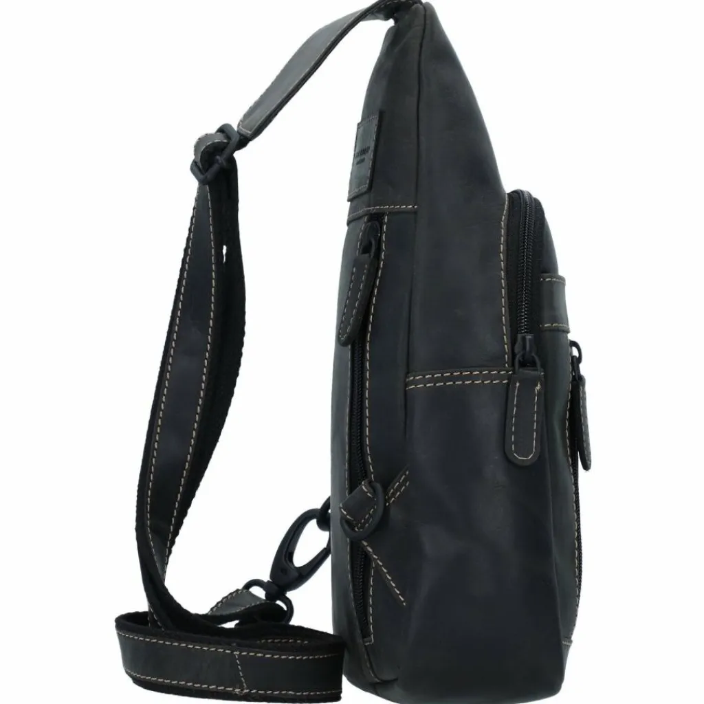 Jack Kinsky Umhängetaschen<Baltimore 17 Umhängetasche Leder 30 cm anthrazit