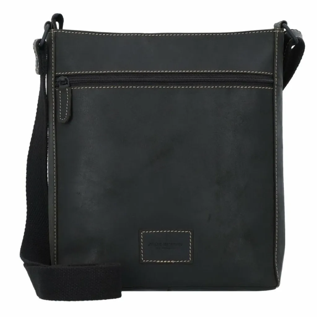 Jack Kinsky Baltimore 30 Umhängetasche Leder 30 cm anthrazit