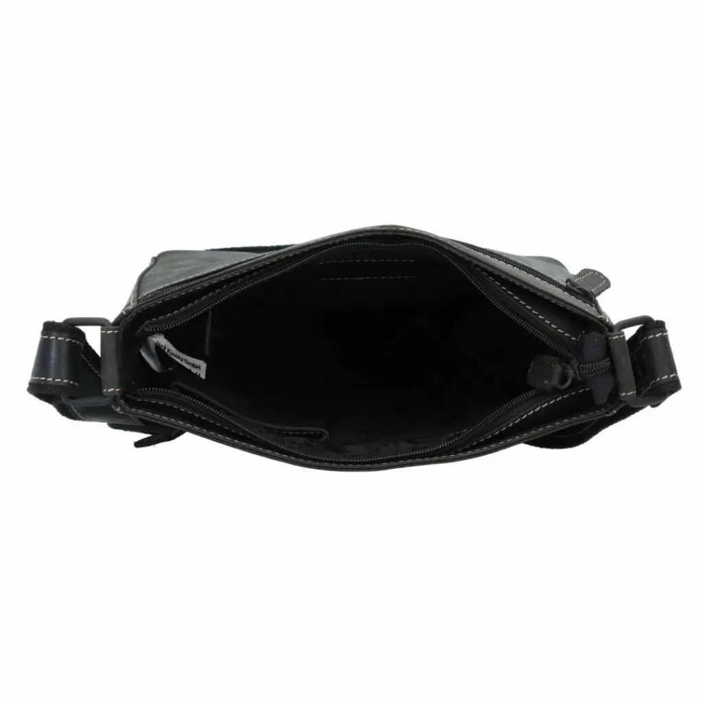 Jack Kinsky Baltimore 30 Umhängetasche Leder 30 cm anthrazit