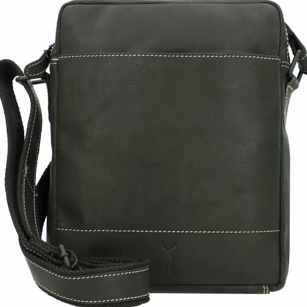 Jack Kinsky Baltimore 2 Umhängetasche Leder 20 cm anthrazit