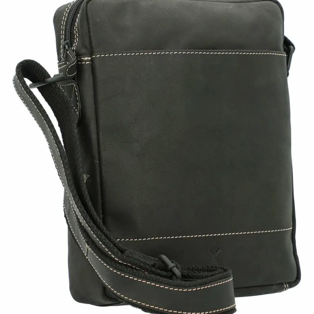 Jack Kinsky Baltimore 2 Umhängetasche Leder 20 cm anthrazit