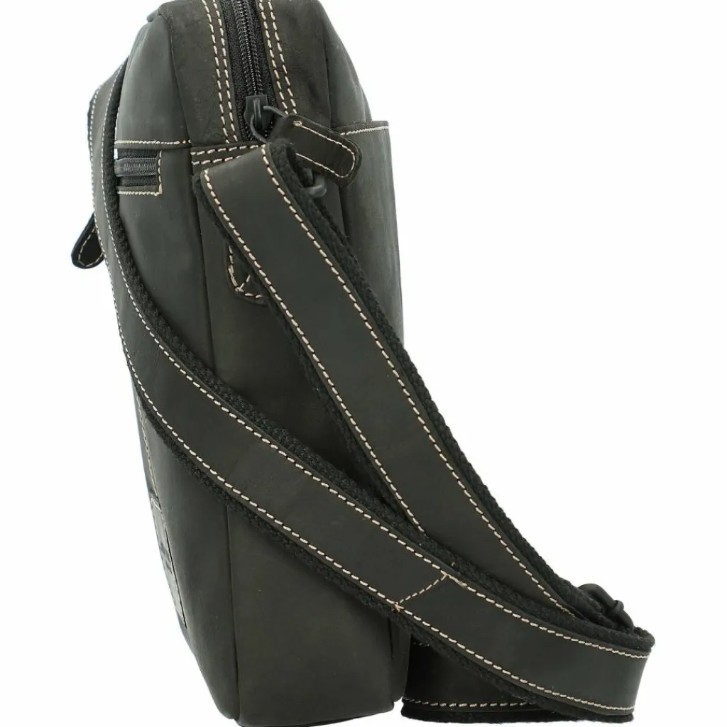 Jack Kinsky Baltimore 2 Umhängetasche Leder 20 cm anthrazit