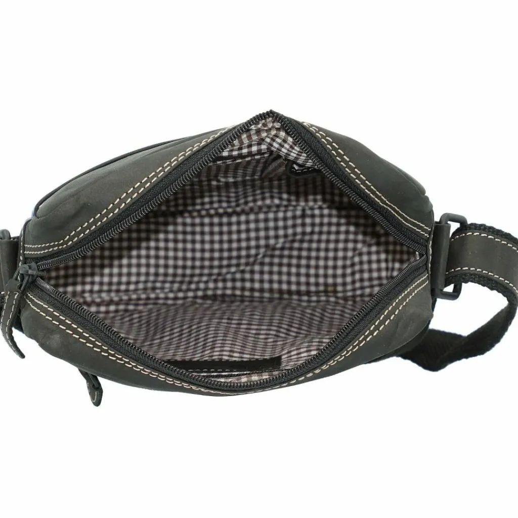 Jack Kinsky Baltimore 2 Umhängetasche Leder 20 cm anthrazit