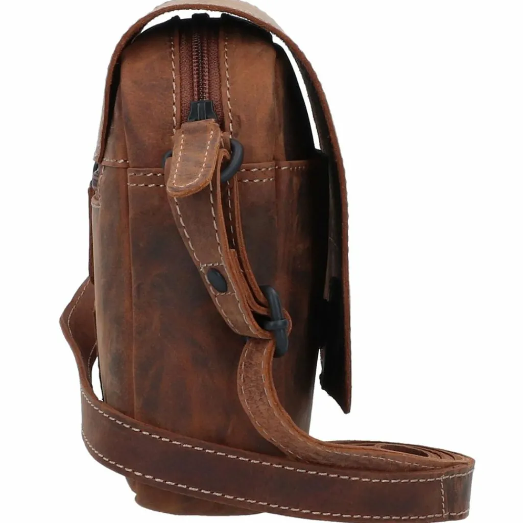 Jack Kinsky Umhängetaschen<Baltimore 19 Umhängetasche Leder 21 cm cognac