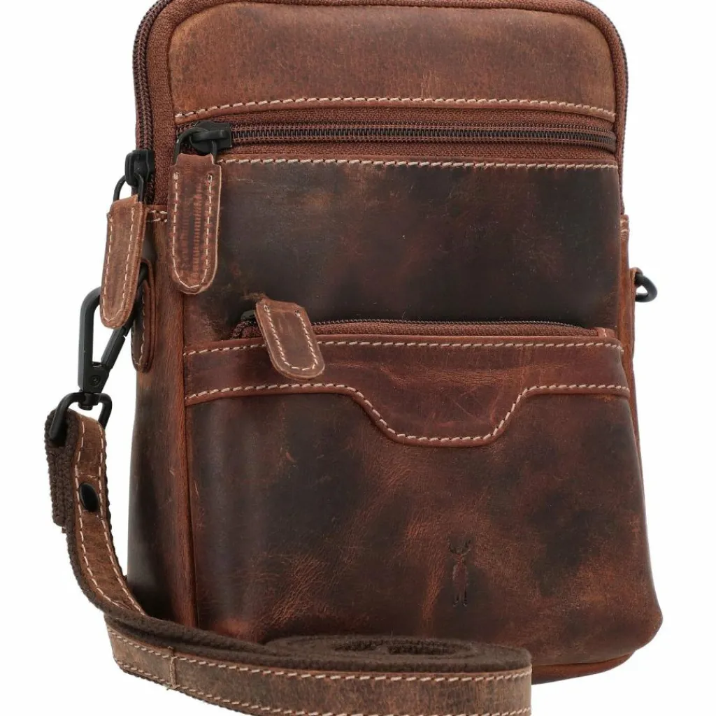 Jack Kinsky Umhängetaschen<Baltimore 11 Umhängetasche Leder 16 cm cognac