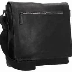 Sale Jack Kinsky Brisbane 4 Umhängetasche Leder 28 cm schwarz