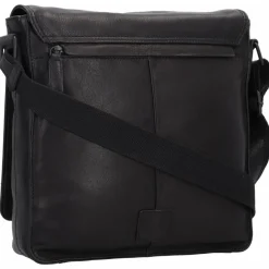 Sale Jack Kinsky Brisbane 4 Umhängetasche Leder 28 cm schwarz