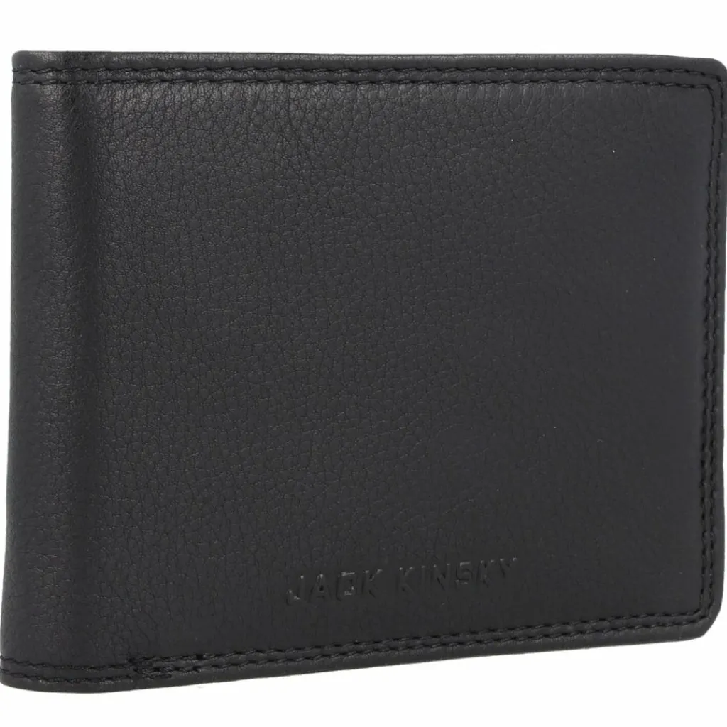 Jack Kinsky Herrengeldbörsen Querformat<Brisbane Geldbörse RFID Schutz Leder 13 cm schwarz