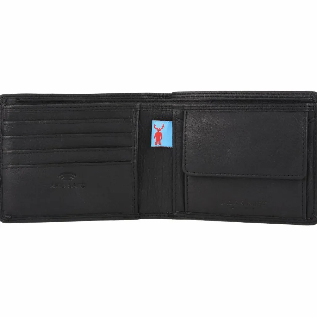 Jack Kinsky Herrengeldbörsen Querformat<Brisbane Geldbörse RFID Schutz Leder 13 cm schwarz