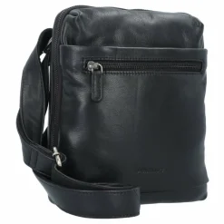 Jack Kinsky Brisbane Umhängetasche Leder 22 cm schwarz