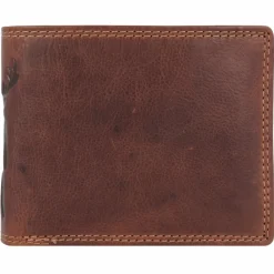 Jack Kinsky Herrengeldbörsen Querformat<Monterey Geldbörse RFID Schutz Leder 11.5 cm cognac