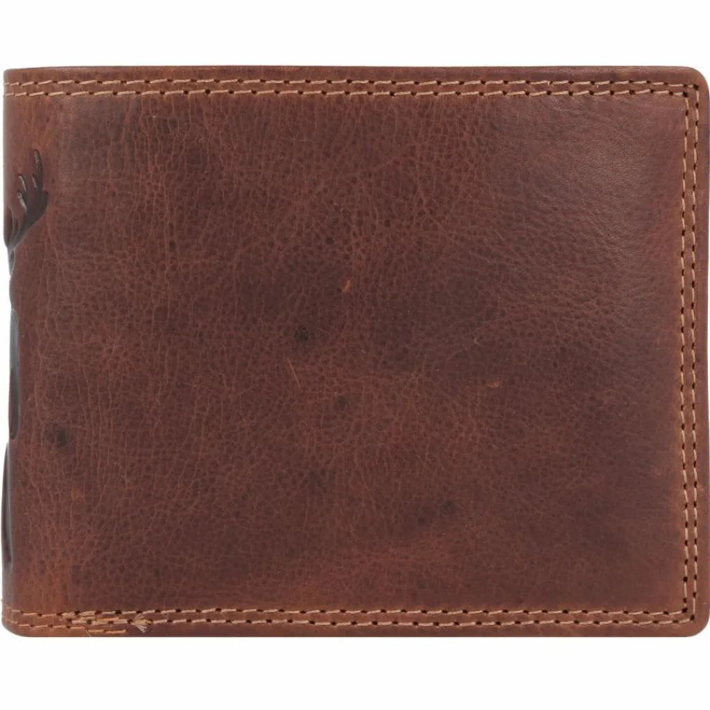 Jack Kinsky Herrengeldbörsen Querformat<Monterey Geldbörse RFID Schutz Leder 11.5 cm cognac