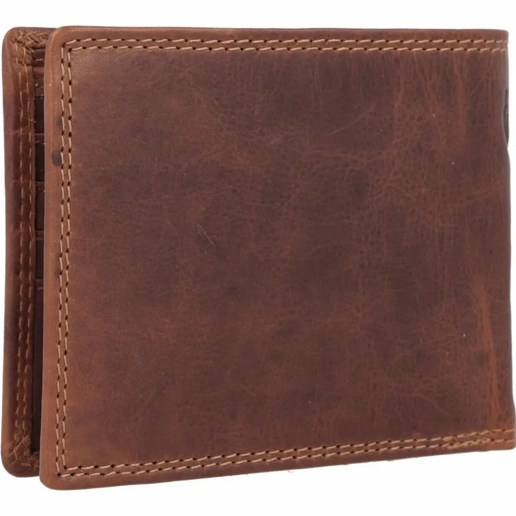 Jack Kinsky Herrengeldbörsen Querformat<Monterey Geldbörse RFID Schutz Leder 11.5 cm cognac
