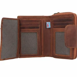 Online Jack Kinsky Monterey Geldbörse RFID Schutz Leder 10 cm cognac