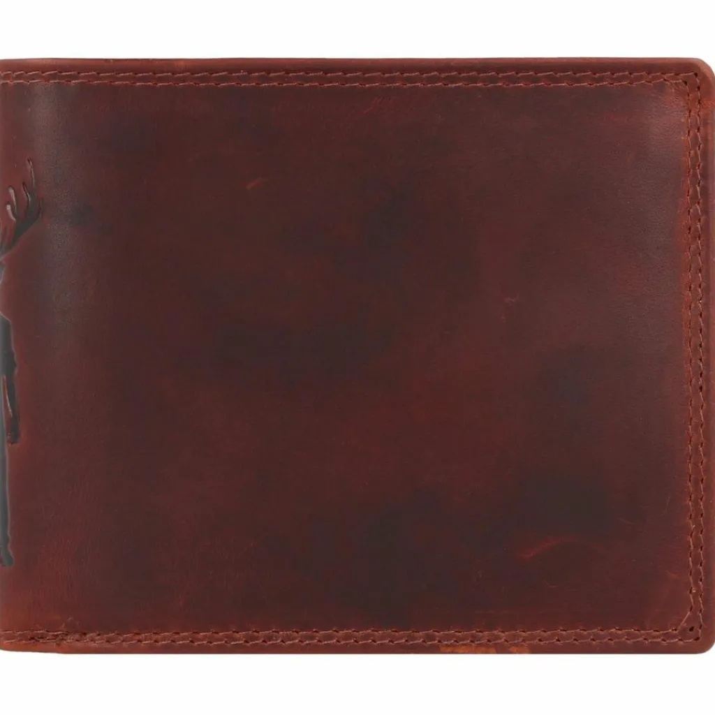 Jack Kinsky Herrengeldbörsen Querformat<Monterey Geldbörse RFID Schutz Leder 13 cm cognac