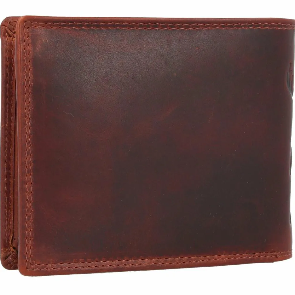 Jack Kinsky Herrengeldbörsen Querformat<Monterey Geldbörse RFID Schutz Leder 13 cm cognac