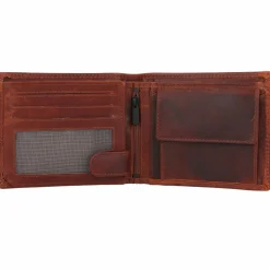 Jack Kinsky Herrengeldbörsen Querformat<Monterey Geldbörse RFID Schutz Leder 13 cm cognac