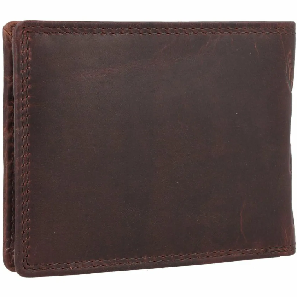 Jack Kinsky Herrengeldbörsen Querformat<Monterey Geldbörse RFID Schutz Leder 11.5 cm mokka