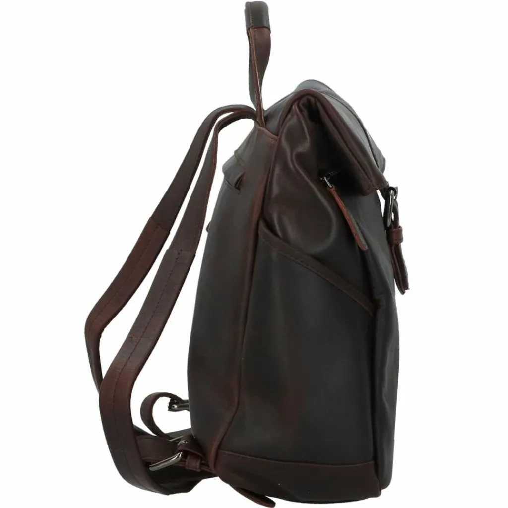 Outlet Jack Kinsky Montreal City Rucksack Leder 26 cm braun