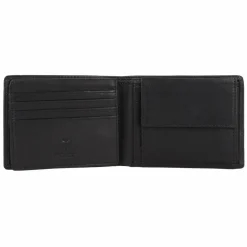 Jack Kinsky Herrengeldbörsen Querformat<Montreal Geldbörse RFID Schutz Leder 12 cm schwarz