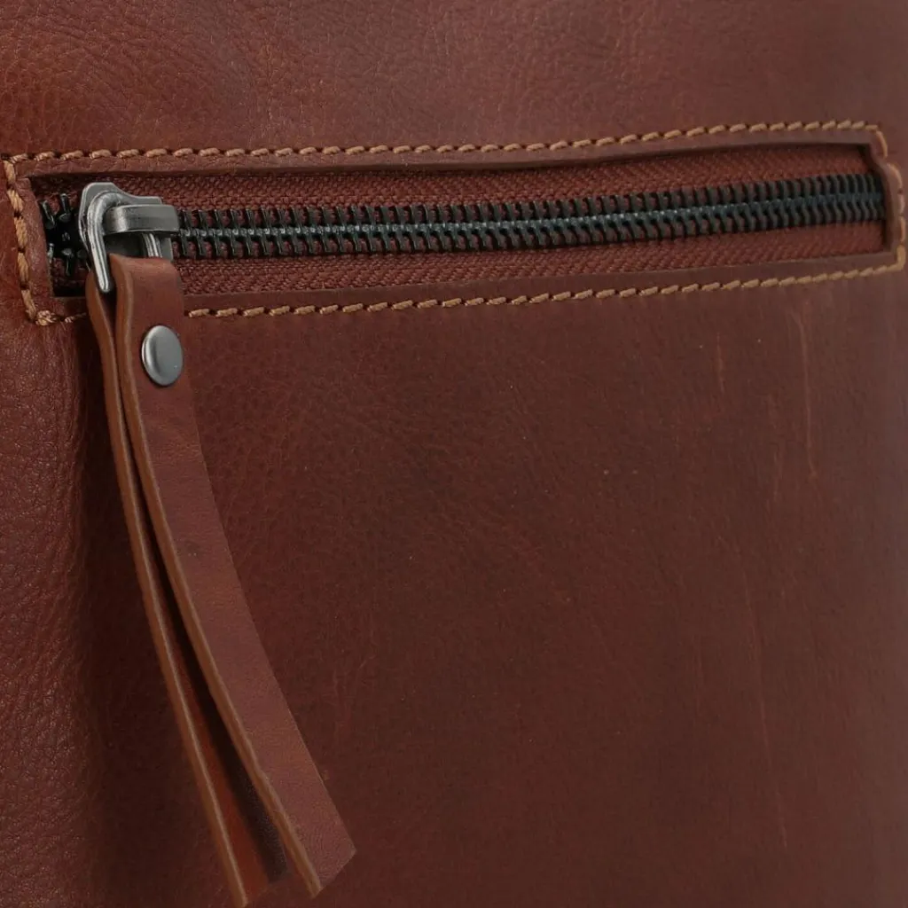 Jack Kinsky Umhängetaschen<Montreal Umhängetasche Leder 19 cm cognac