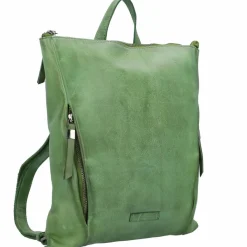 Jack Kinsky Lederrucksäcke|City Rucksäcke<Nelson 4 City Rucksack Leder 32 cm grün