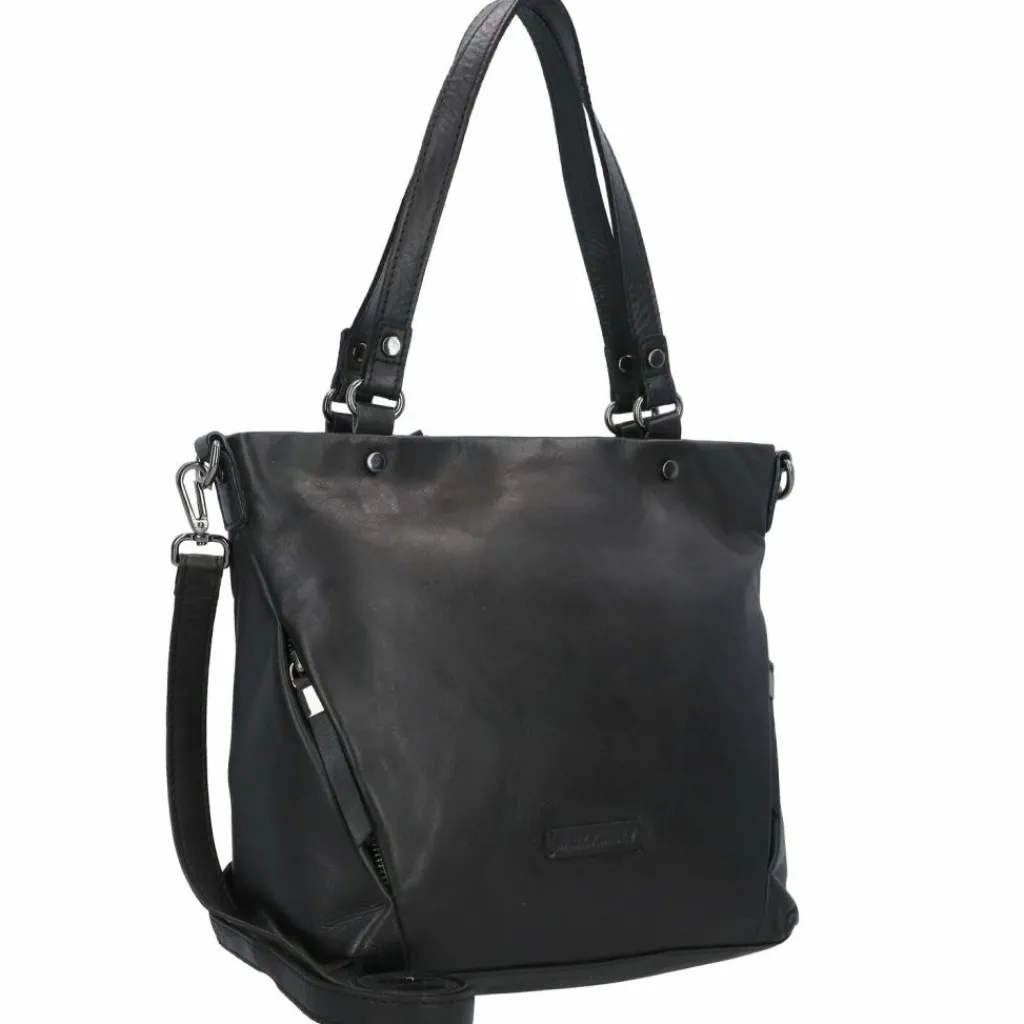 Discount Jack Kinsky Nelson 3 Schultertasche Leder 26 cm schwarz