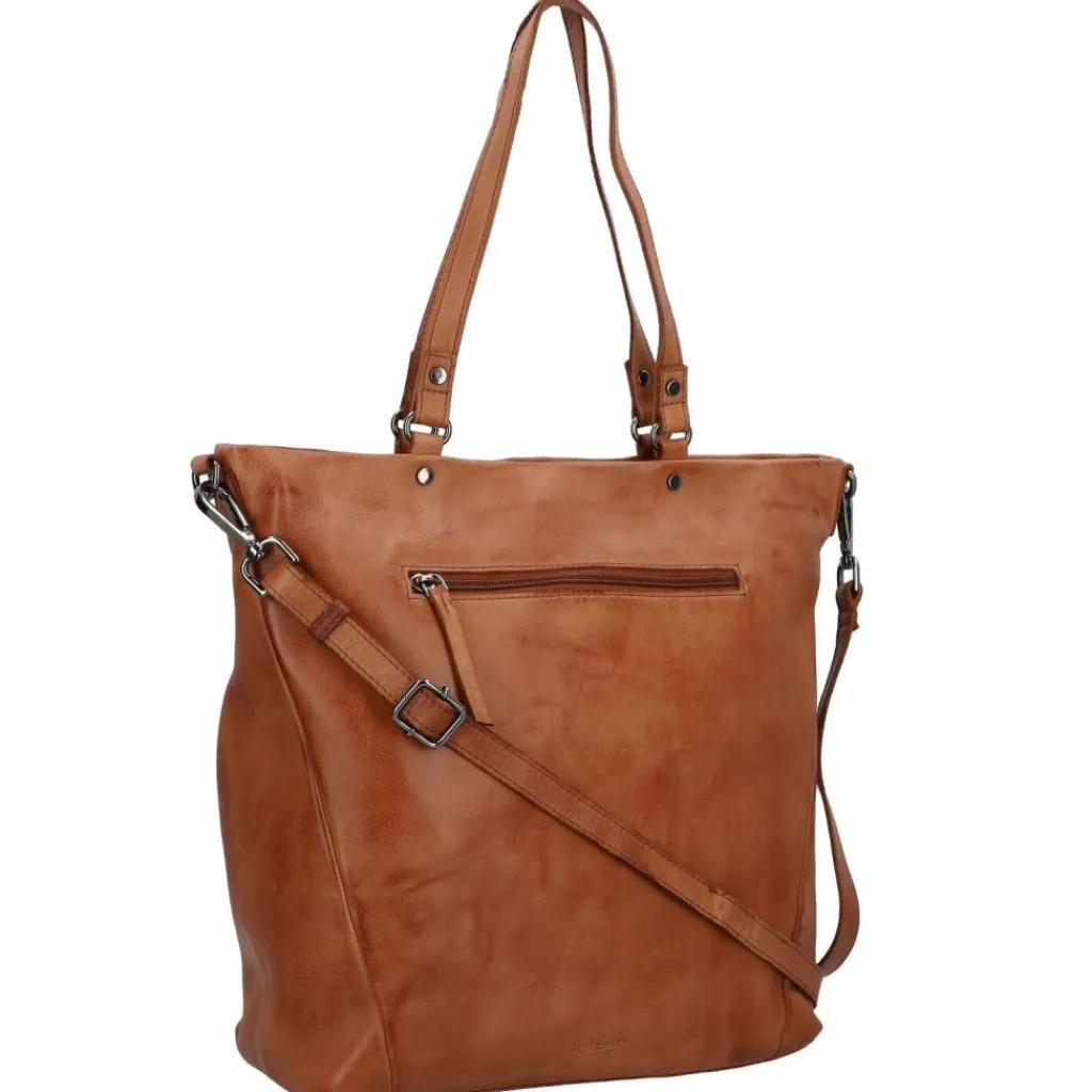 Best Jack Kinsky Nelson 6 Schultertasche Leder 41 cm cognac