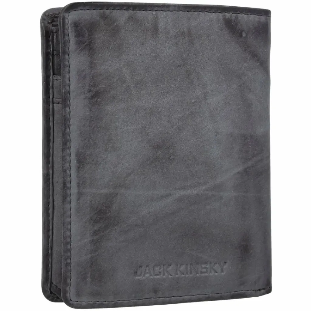 Outlet Jack Kinsky Nelson Geldbörse RFID Leder 10 cm anthrazit