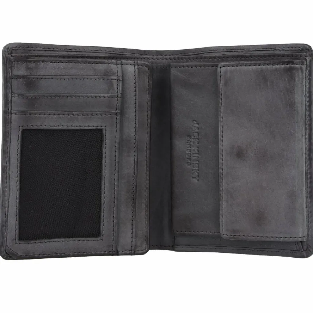 Outlet Jack Kinsky Nelson Geldbörse RFID Leder 10 cm anthrazit