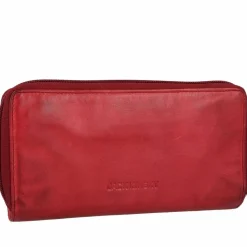 Jack Kinsky Damengeldbörsen Hochformat<Nelson Geldbörse RFID Leder 18,5 cm rot