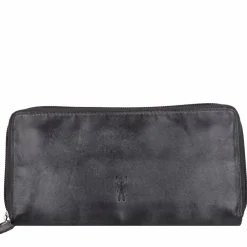 Jack Kinsky Damengeldbörsen Querformat<Nelson Geldbörse RFID Leder 20 cm anthrazit