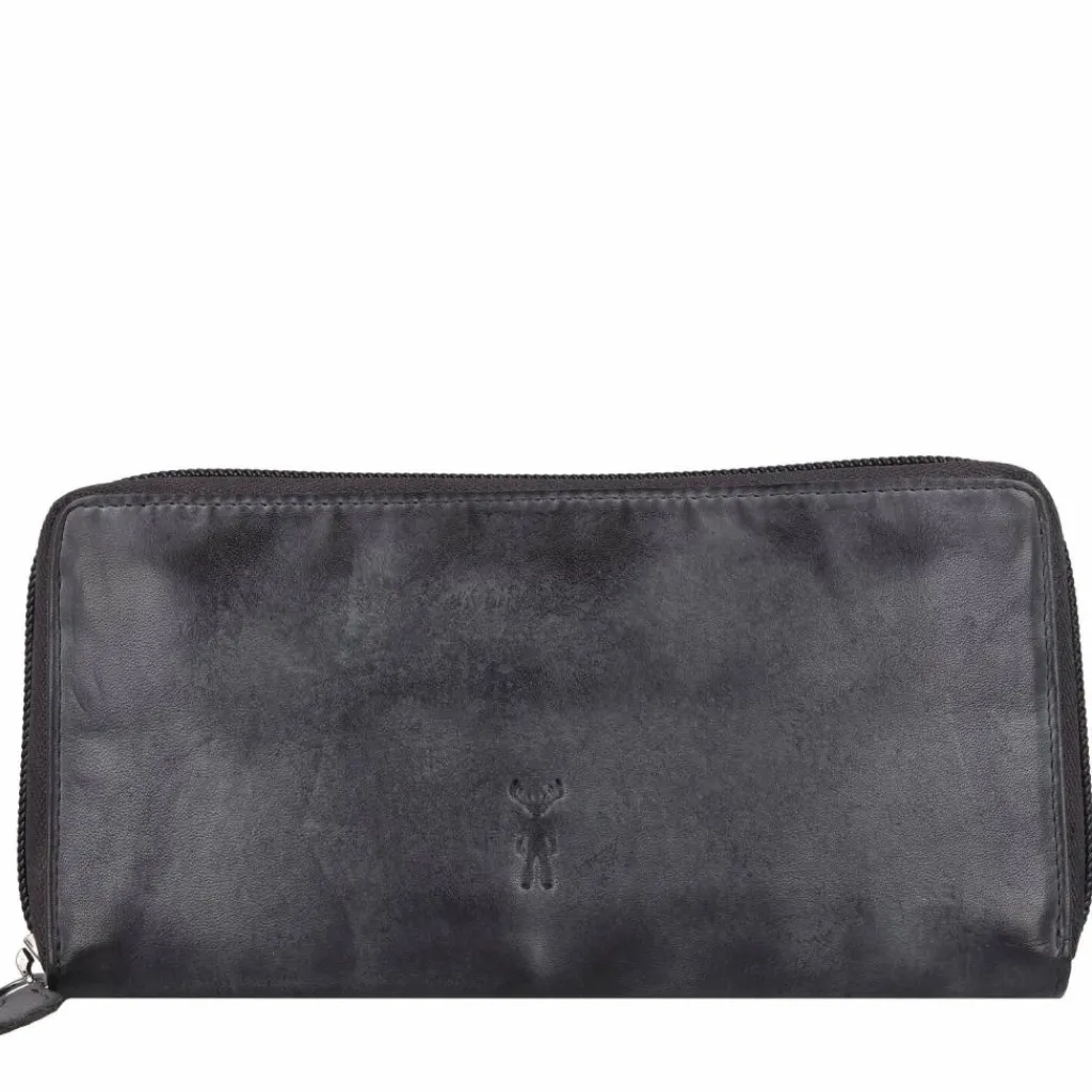 Jack Kinsky Damengeldbörsen Querformat<Nelson Geldbörse RFID Leder 20 cm anthrazit