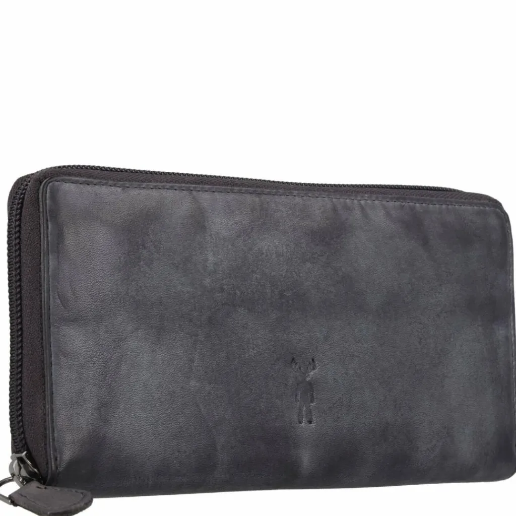 Jack Kinsky Damengeldbörsen Querformat<Nelson Geldbörse RFID Leder 20 cm anthrazit